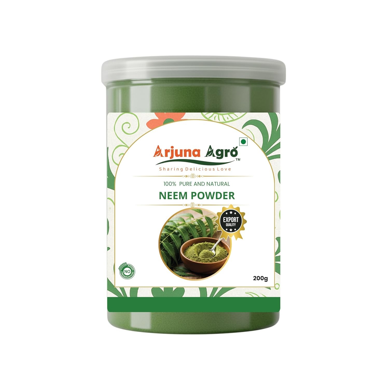 Arjuna Agro Neem Leaf Powder | Pure Neem Leaves | Single-Ingredient Herbal Powder for Traditional Use|200G