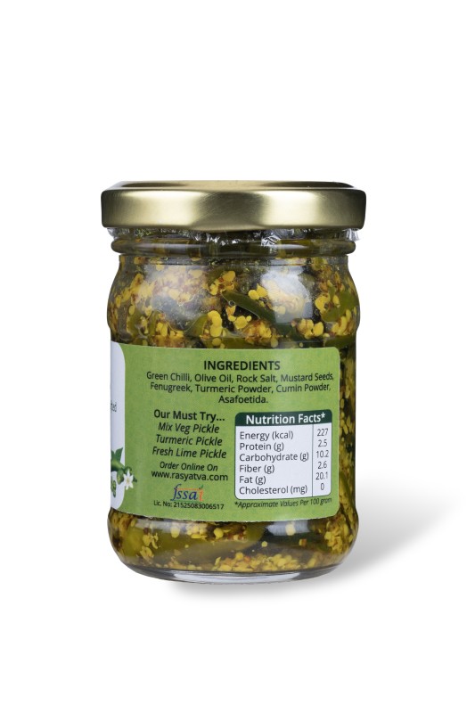Pickels - Green Chilli, Olive Oil & Rock Solt Crafted