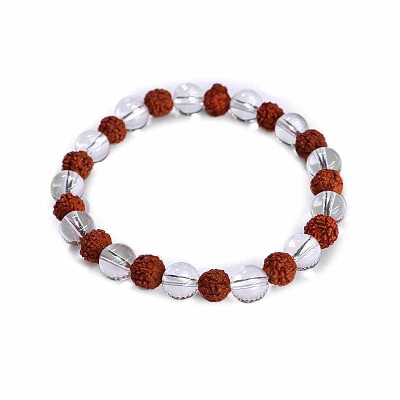 Energized & Certified Rudraksha Crystal Bracelet