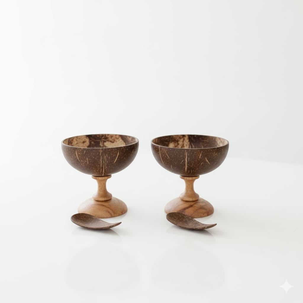 Ice-cream Serving Bowl with shell spoon