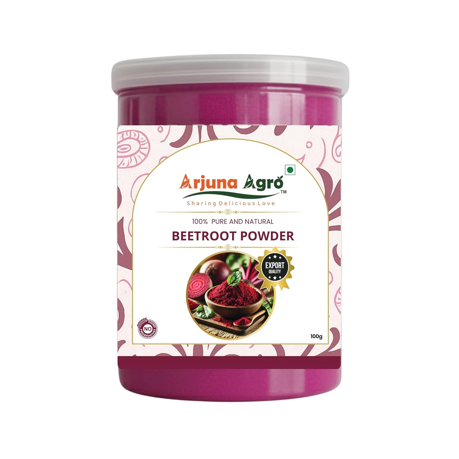Arjuna Agro Beetroot Powder | Skin Glow, Hair Care & Natural Energy Booster | Perfect for Juices, Smoothies & Daily Nutrition | 50g Superfood for Men & Women