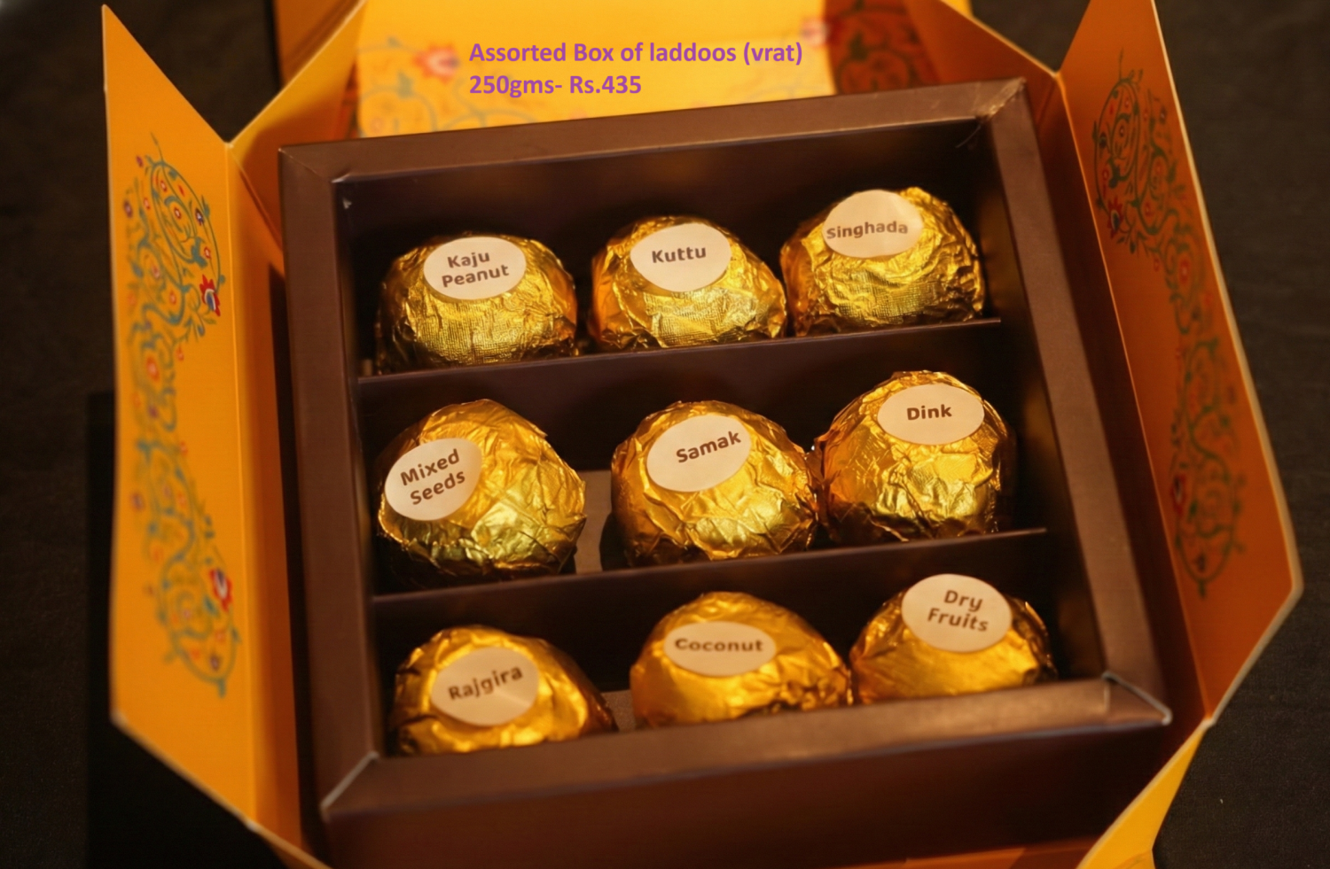 Assorted box of laddoos (Vrat)