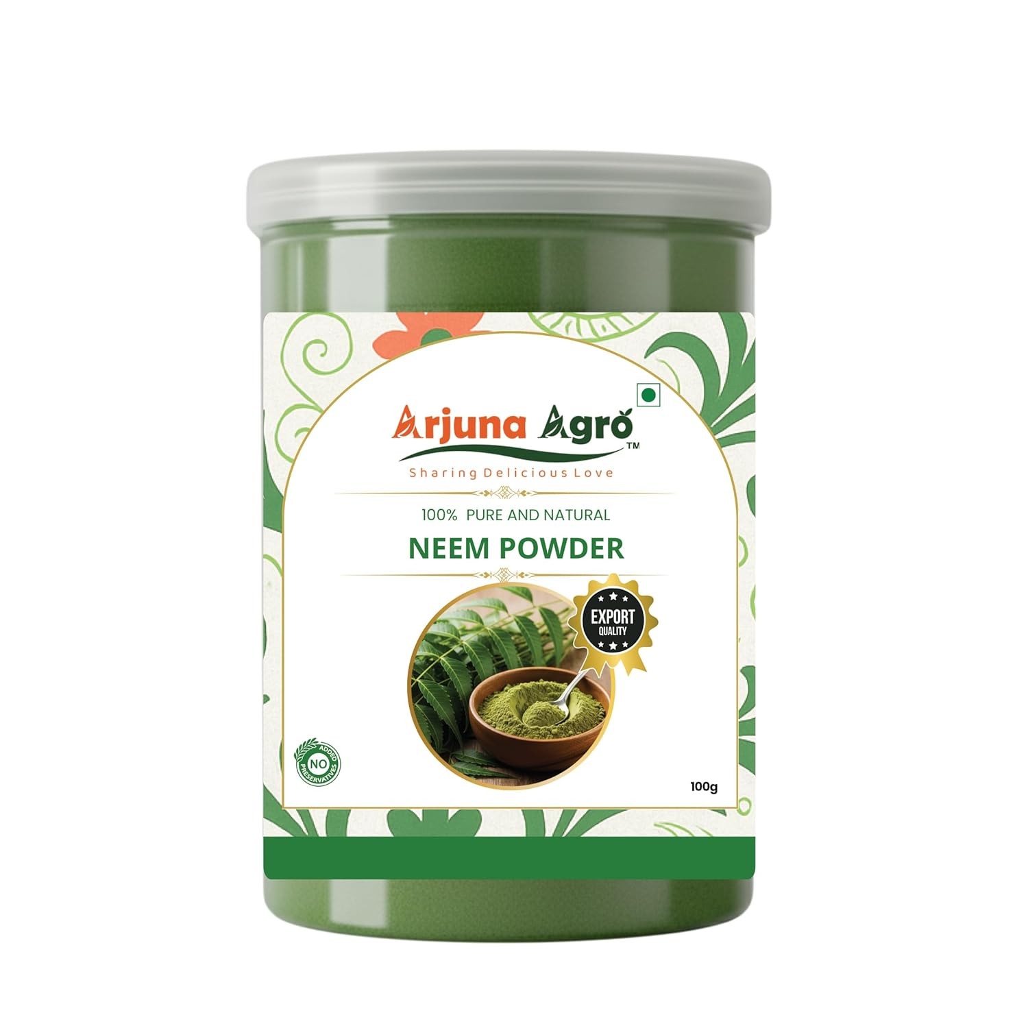 Arjuna Agro Neem Leaf Powder | Pure Neem Leaves | Single-Ingredient Herbal Powder for Traditional Use| 50 Grams
