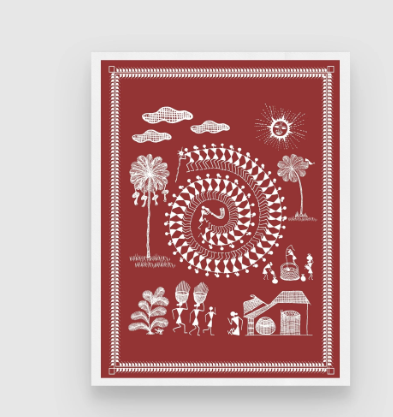 Handcrafted Warli Art Wall Frame